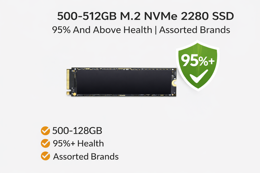 500-512GB m.2 NVMe 2280 SSD | 95% And Above Health | Mixed Brands Q&