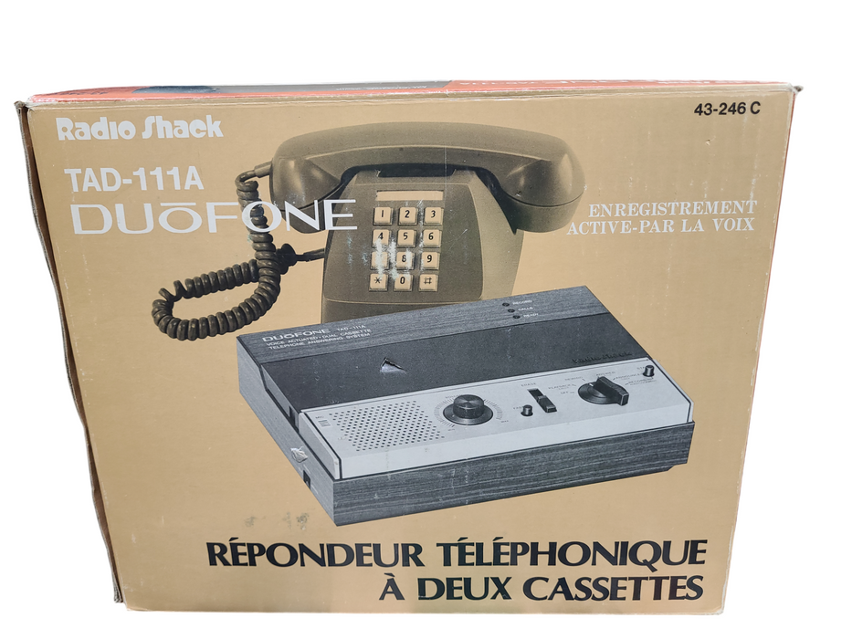 Radio Shack Duofone TAD-111A Dual Cassette Telephone Answering System