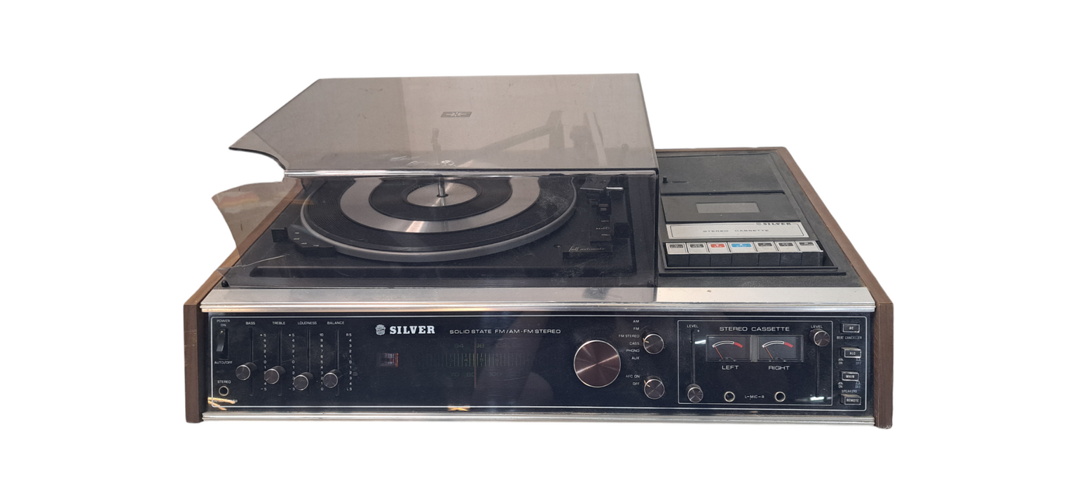 Vintage Silver Shin-Shirasuna ElectricSS-2005W Stereo Music Center| READ