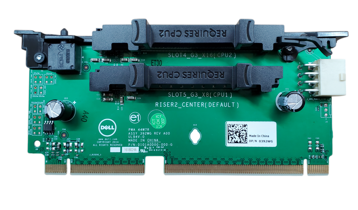 Dell PowerEdge R730 R730XD PCI Riser Card 2 | Dell P/N:0392WG — retail.era