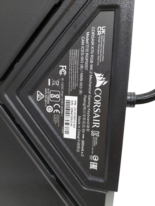 Corsair RGB mechanical MK.2 K70 Gaming Keyboard =