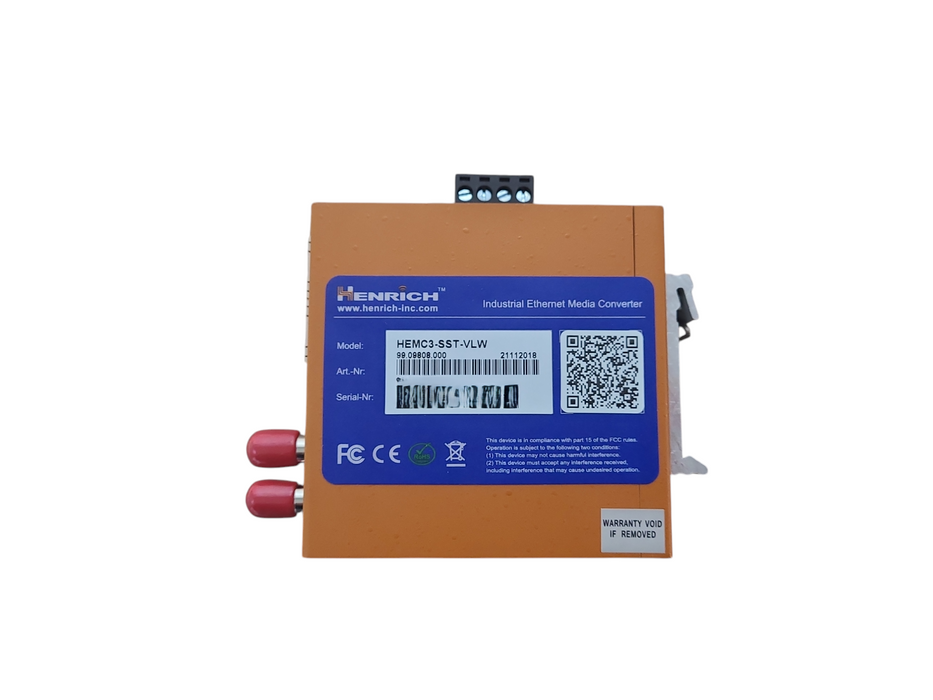 Henrich HEMC3-SST-VLW Industrial Ethernet Media Converter