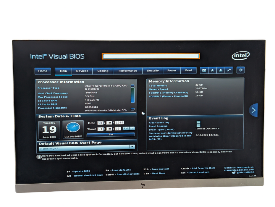 Intel NUC NUC6i7KYK Intel Core i7-6770HQ 32GB RAM 256GB NVMe SSD -