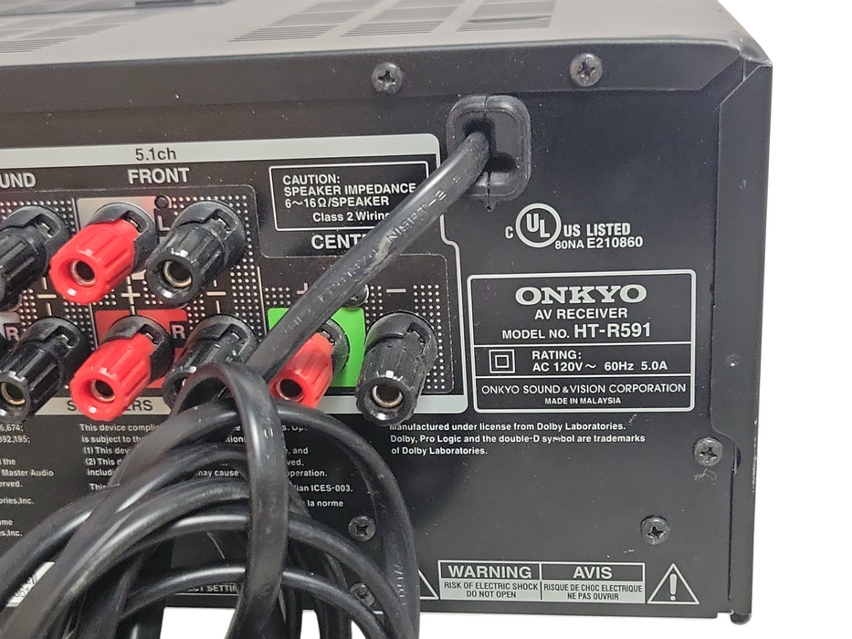 Onkyo HT-R591 Home Theater HDMI AV Receiver No Remote _