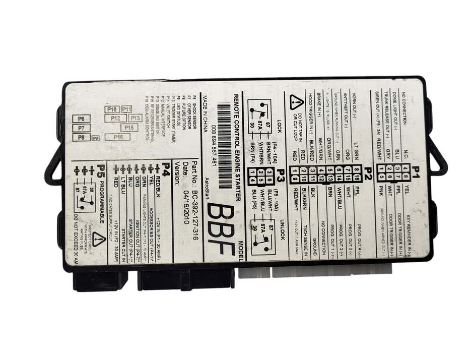 ASTROSTART BBF REPLACEMENT REMOTE START MODULE 392-127-316 Q$