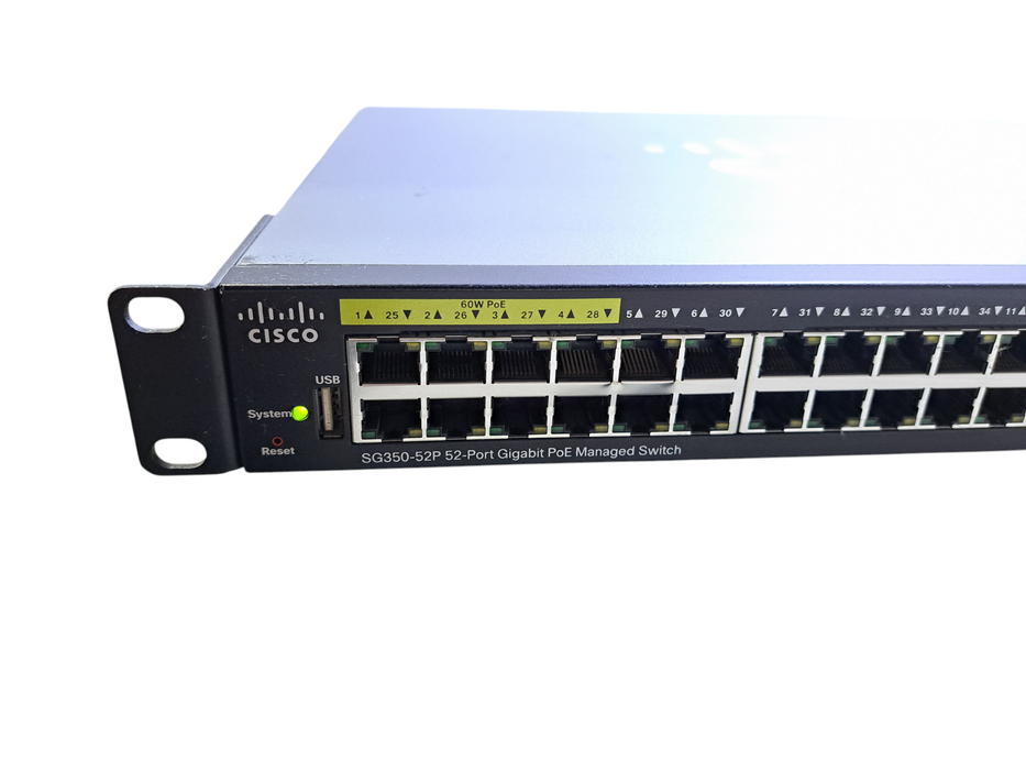 Cisco SG350-52P-K9 V03 | 52-Port Gigabit PoE Managed Switch