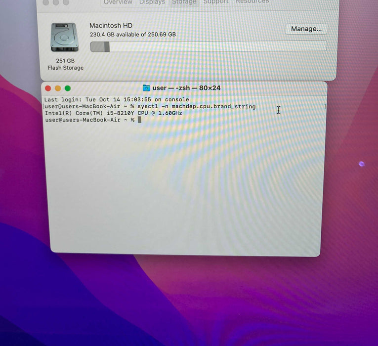 Apple MacBook Air 13" 2019 i5-8210Y 8GB RAM 256GB SSD French Keyboard READ!