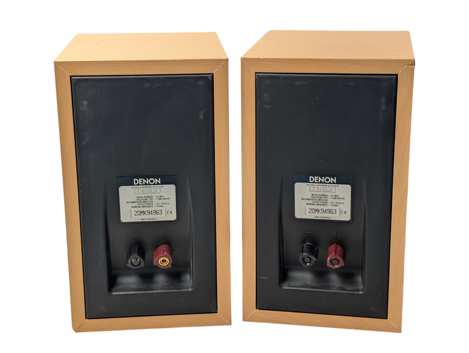 Pair DENON By MISSION SC-M50 2 Way Reflex 6 Ohms Bookshelf Speakers  -