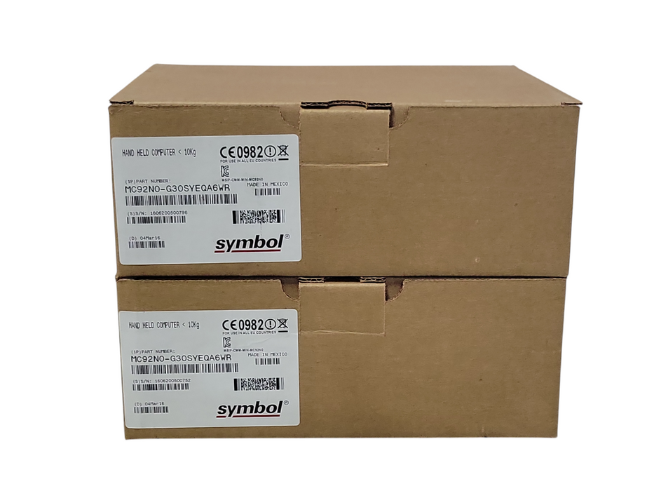 Lot of 2x Open-Box Zebra MC92N0-G30SYEQA6WR Barcode scanners w/ battery _