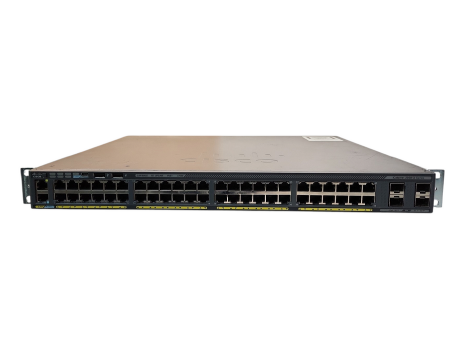 Cisco WS-C2960X-48LPS-L V04, 48-Port Gigabit PoE+ 370W Switch, 4x SFP