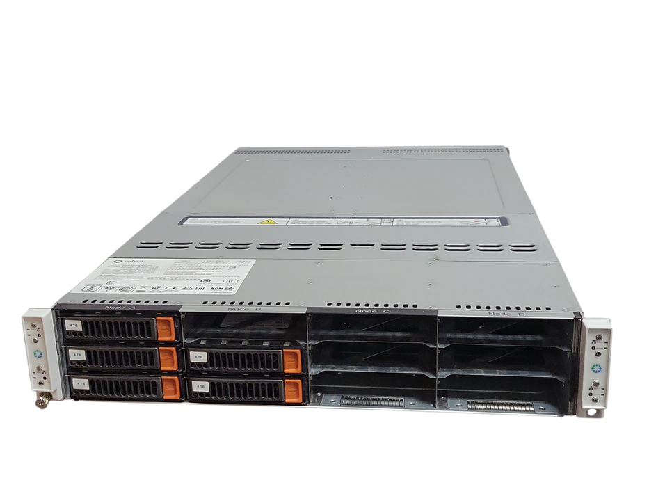 Rubrik/Supermicro 4-Node Server, 3x Xeon Silver 4210 1x E5-2630, 128GB, SEE _