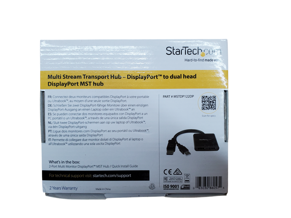 Startech MST Hub - Displayport To 2x Displayport MSTDP122DP Q