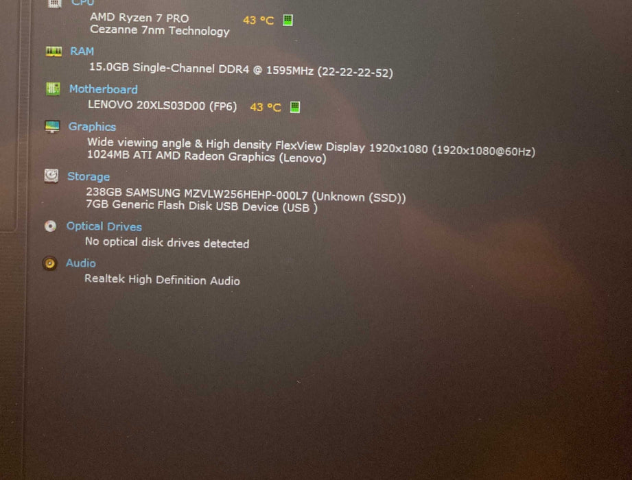 Lenovo ThinkPad T14 Gen 2 TOUCH AMD Ryzen 7 PRO 5850U 16GB RAM 256GB SSD   Lap200