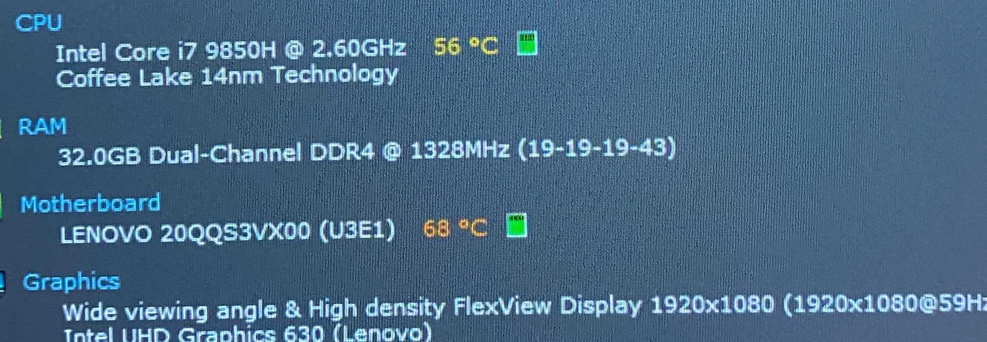 Lenovo ThinkPad P53 i7-9850H RTX 3000 6GB GPU 32GB RAM 512GB SSD READ  Lap200