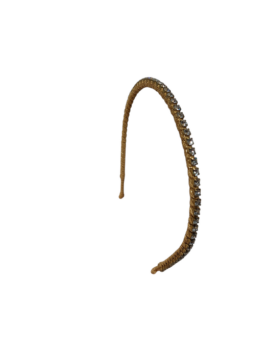 Jennifer Behr Gold Rhinestone Bridal Headband =