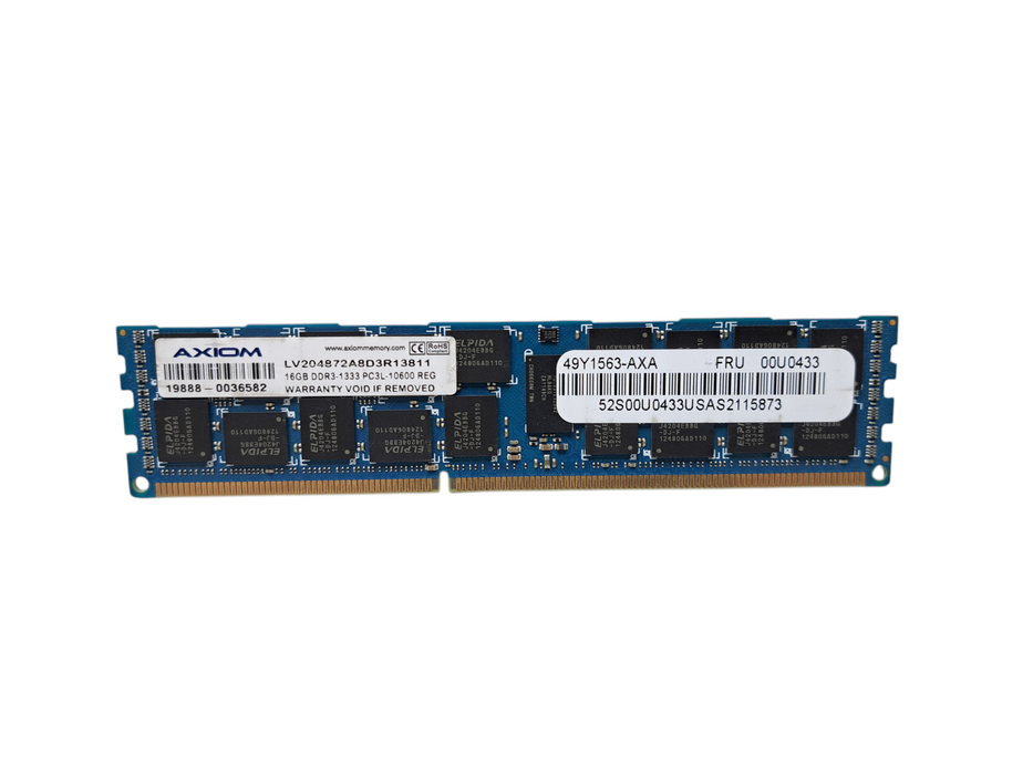 Axiom 16GB DDR3-1333 PC3L-10600 ECC REG Server Memory LV204872A8D3R13811 Q)