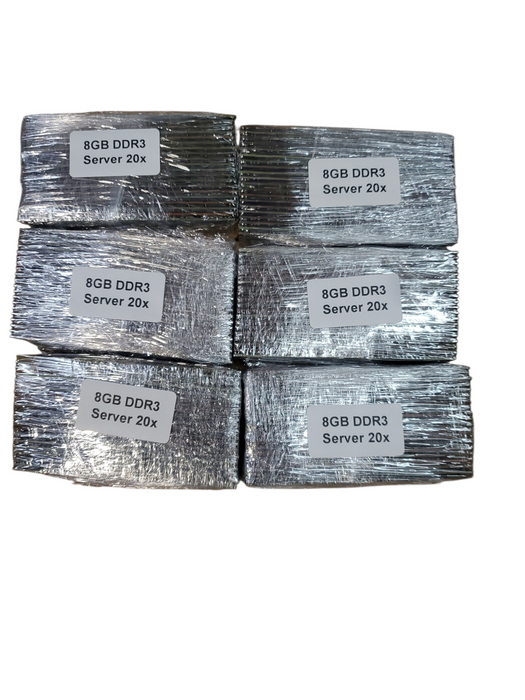 Lot of 120x, Various brands Non-Heat Sink 8GB PC3 Server RAM