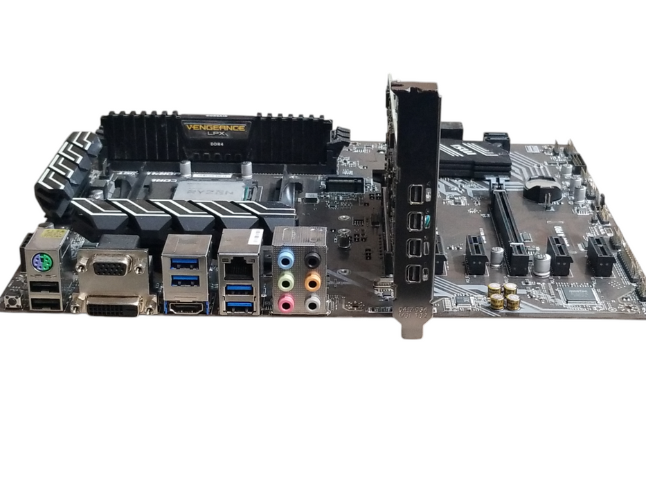 MSi Motherboard B450-A PRO, With AMD Ryzen 5 PRO, 16GB RAM - NVIDIA  P1000 Q