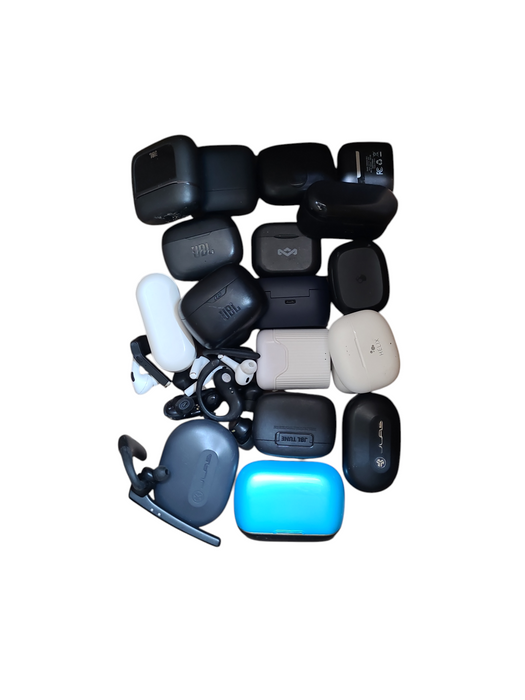 Lot of 19x Assorted Earbud Charging Cases