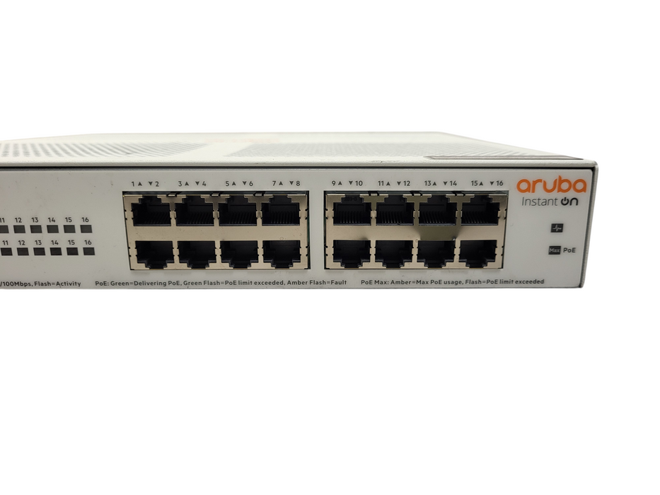 Aruba Instant On 1430 16G 16-Port Class4 PoE 124W Switch R8R48A $