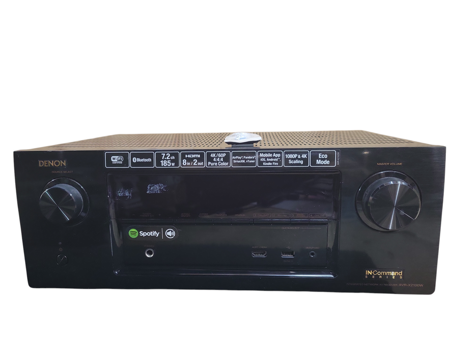 Denon AVR-X2100W 4K 7.2 Network AV Receiver - No Remote !