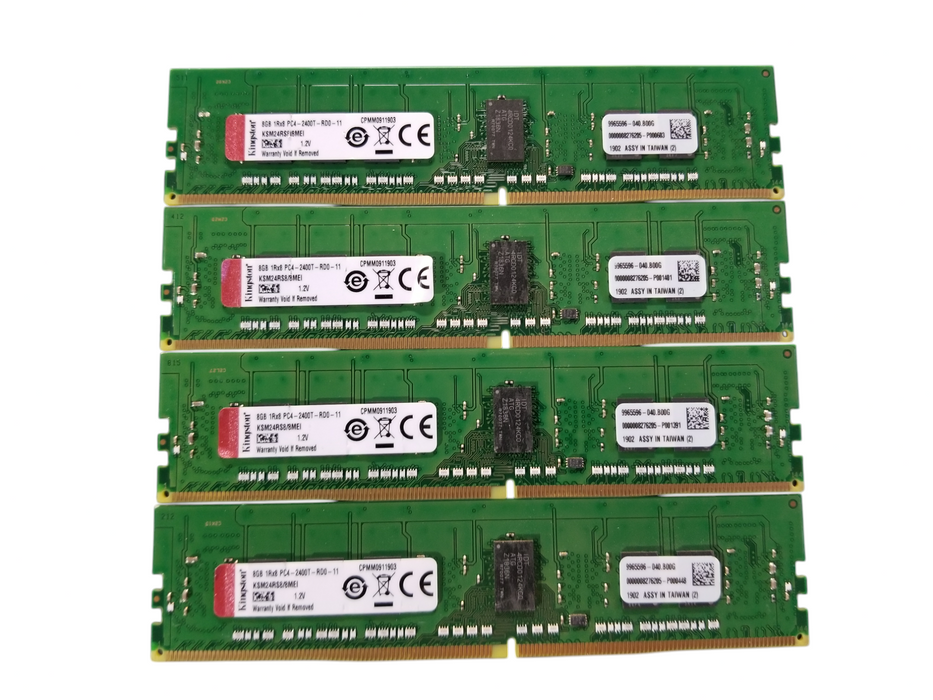 Kingston 32GB Bundle (4x8GB) 1Rx8 PC4-2400T-RD0-11 DDR4 Server RAM Q