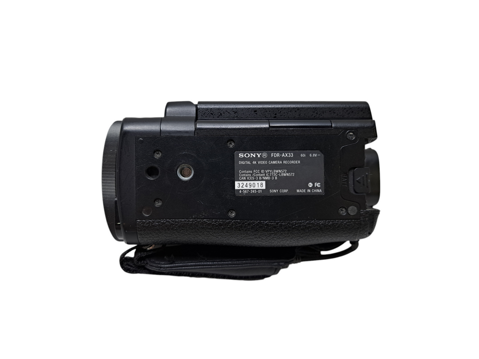 Sony FDR-AX33 | 4K 20.6MP HandyCam Video Camcorder No Battery *READ* )