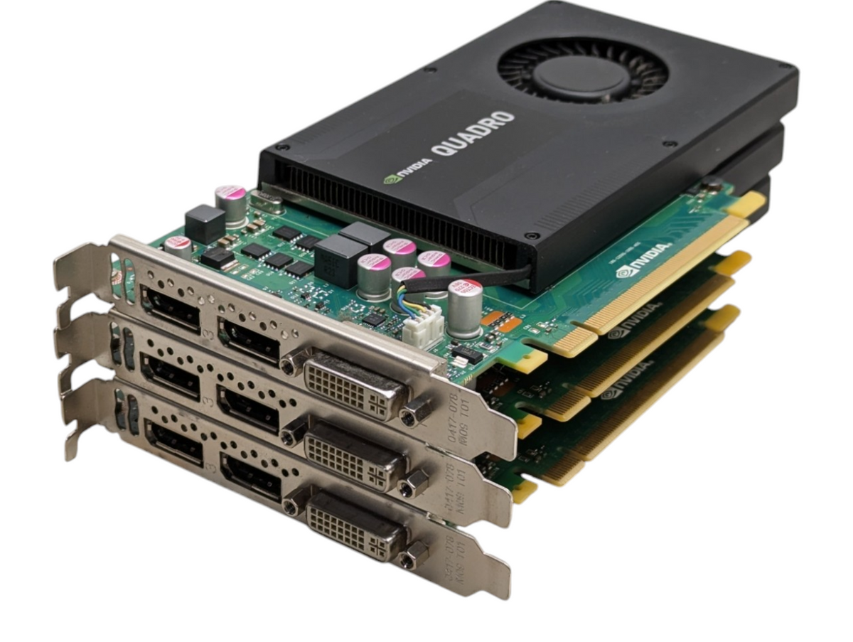 Lot of 3x NVIDIA Quadro K2000 2GB GDDR5 Graphics Cards TESTED retail.era