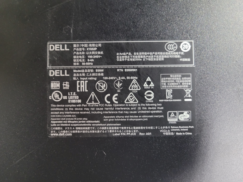 Dell X1052P 48-Port Gigabit PoE Managed Network Switch (E09W)