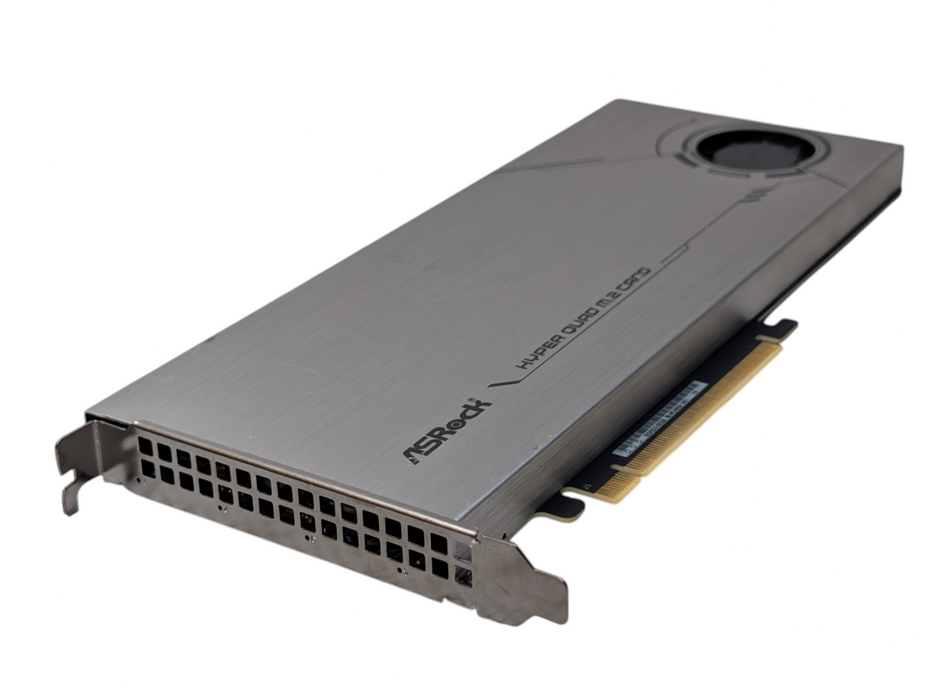 ASrock Hyper Quad M.2 Card 4x NVMe M.2 to 16x PCIe 1 Slot Adaptor  Q-