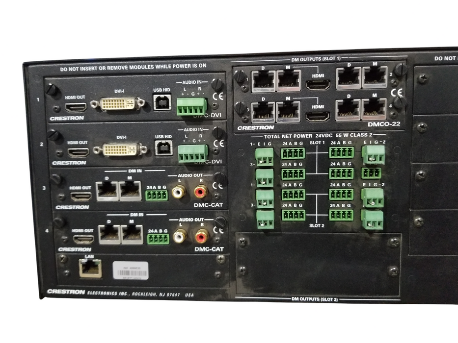 Crestron DM-MD8X8-CPU3 8x8 DigitalMedia Switcher w/ 5 Cards