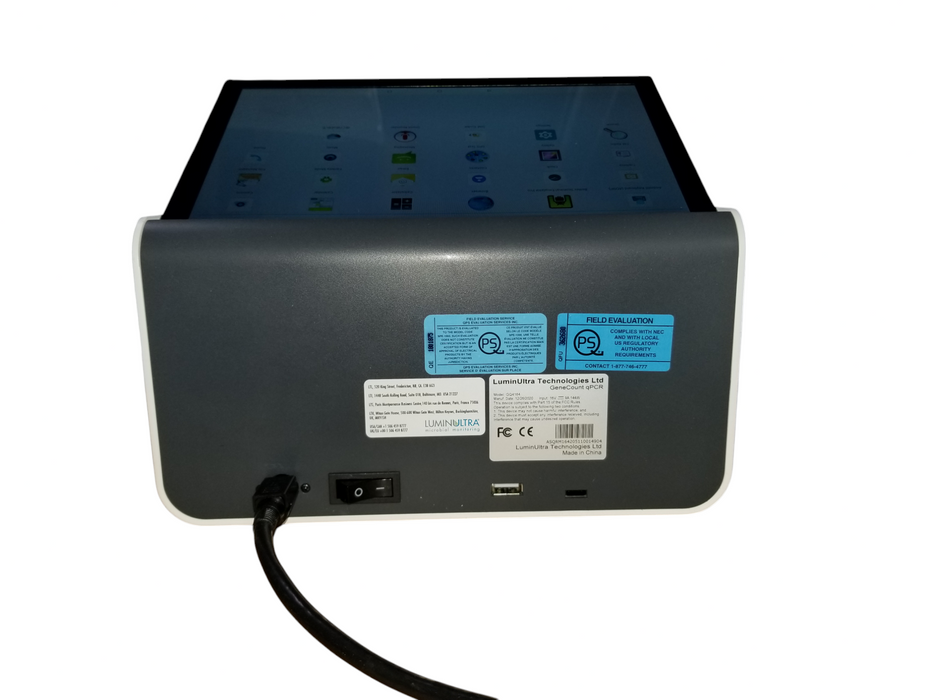 LuminUltra GeneCount Q-16 qPCR Microbial Monitoring System/Display Powers On / Untested
