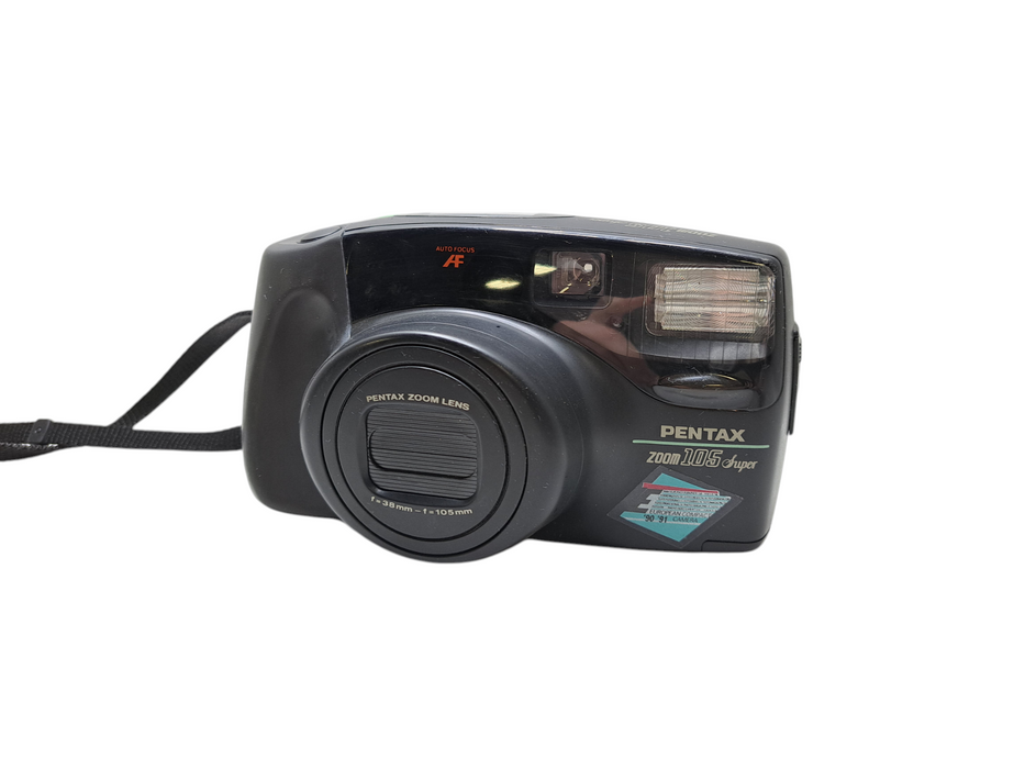 Pentax Zoom 105 Super 35mm Film Camera Point & Shoot Camera *READ* )