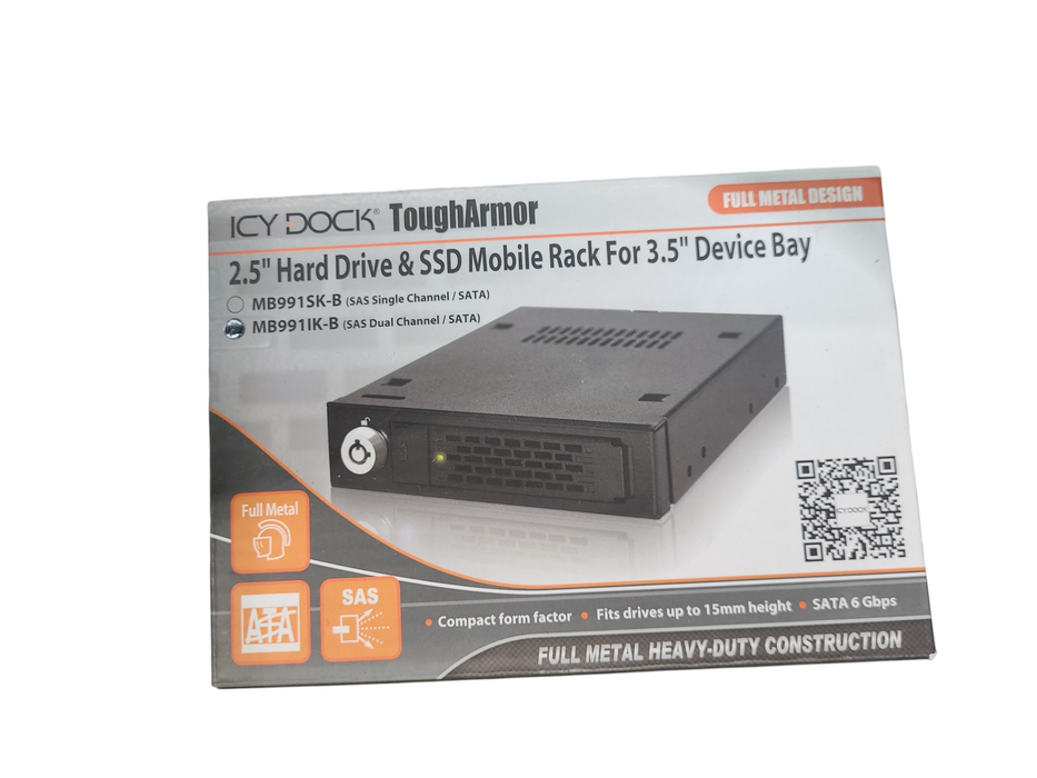 Lot 5x Icy Dock MB991IK-B Tough Armor 2.5in SATA Mobile Rack for 3.5in Q