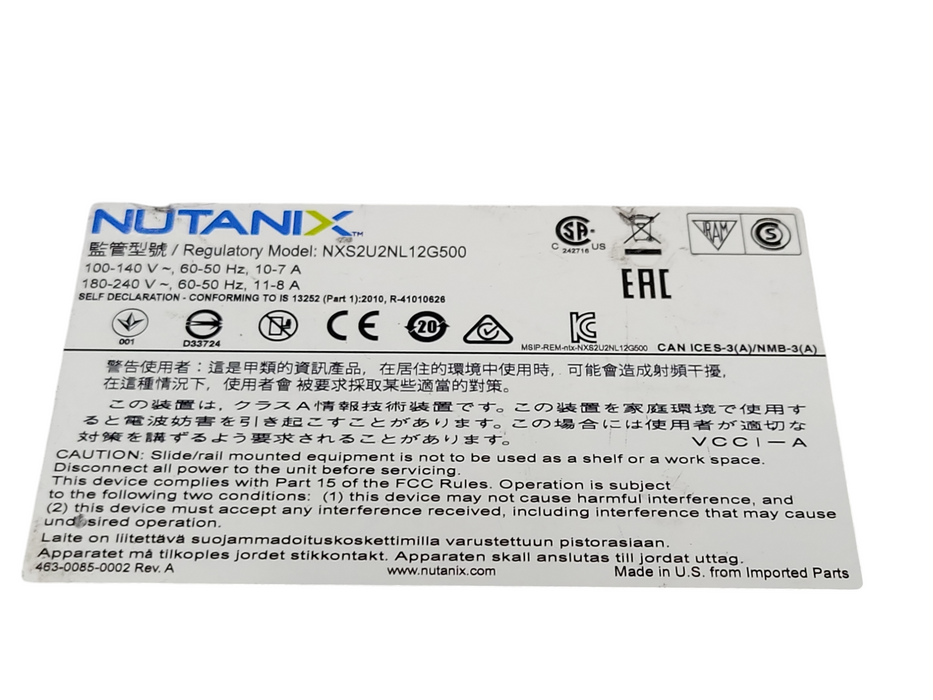 Nutanix/SuperMicro X10DRT-P-G5-NI22 2-Node 4x Xeon E5-2695v4 2.10GHz 128GB  _
