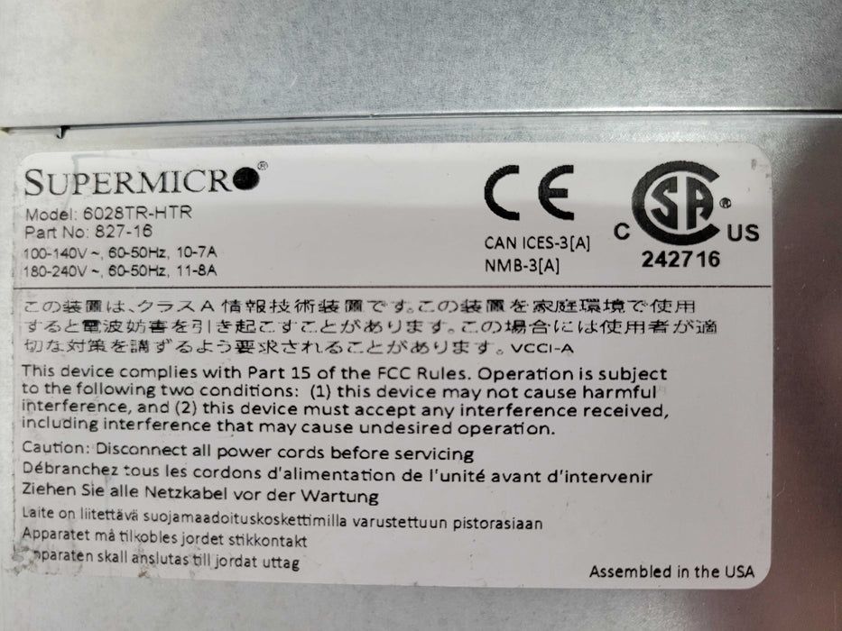 supermicro X10DRT-H 2U 4-Node, 8x Xeon e5-2680v3 2.50GHz, 128GB DDR4 Q_