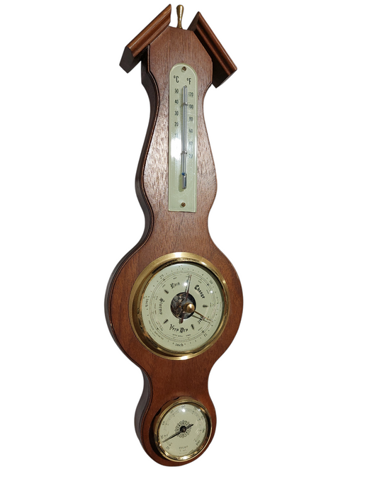 Vintage Wooden West-Germany Precision Barometer Thermometer Hygrometer   =
