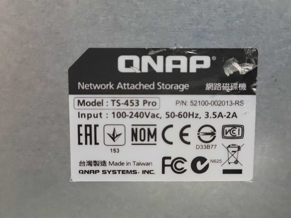 QNAP TS-453 Pro 4-Bay NAS, No Caddies, No HDD, READ _