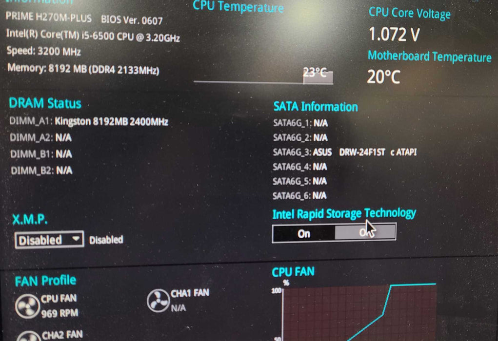 Asus Prime H270M-Plus | i5-6500 @ 3.2GHz | 8GB DDR4 | P400 | NO HDD