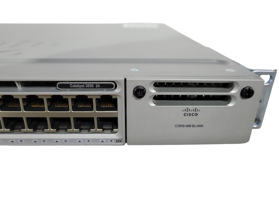 Cisco WS-C3850-24T-E V04 | 24-Port Gigabit Switch, 2x PSU,  !