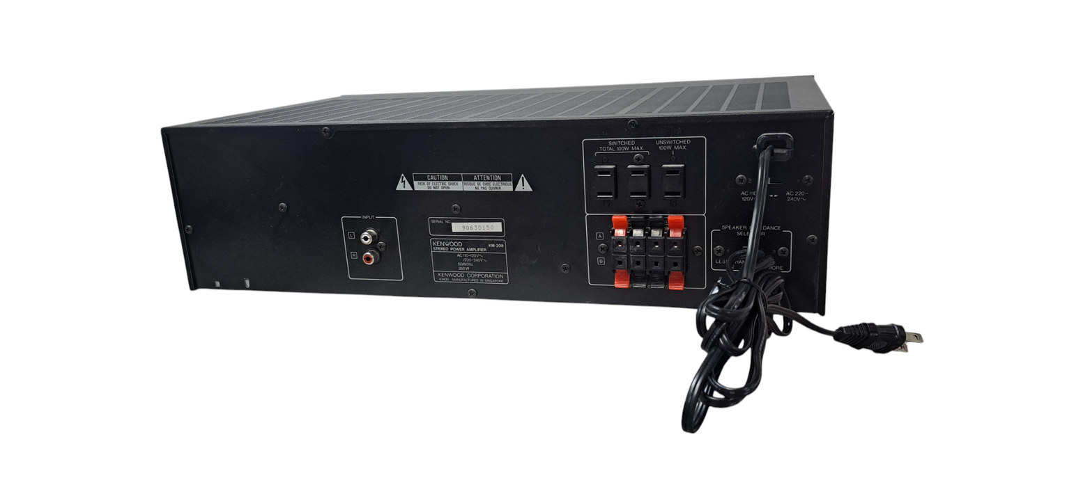Vintage Kenwood KM-208 Stereo Power Amplifier Wide Dynamic Range