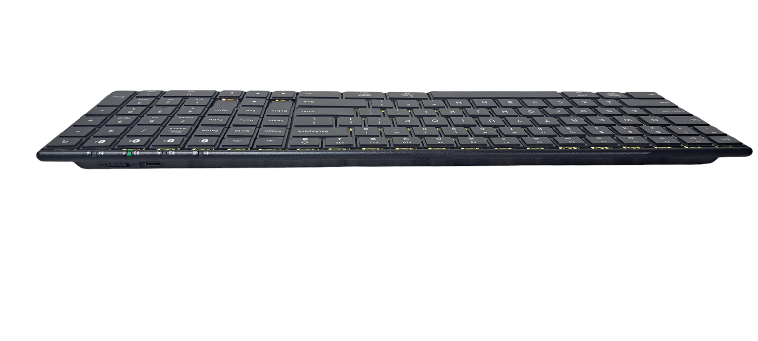 Wireless Bluetooth Thin  Keyboard 7 Color Backlit Docking 7602 Q