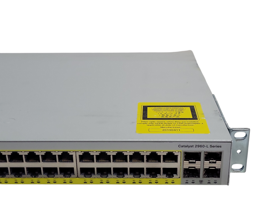 Cisco WS-C2960L-48PS-LL V01 48-Port Gigabit PoE Network Switch _