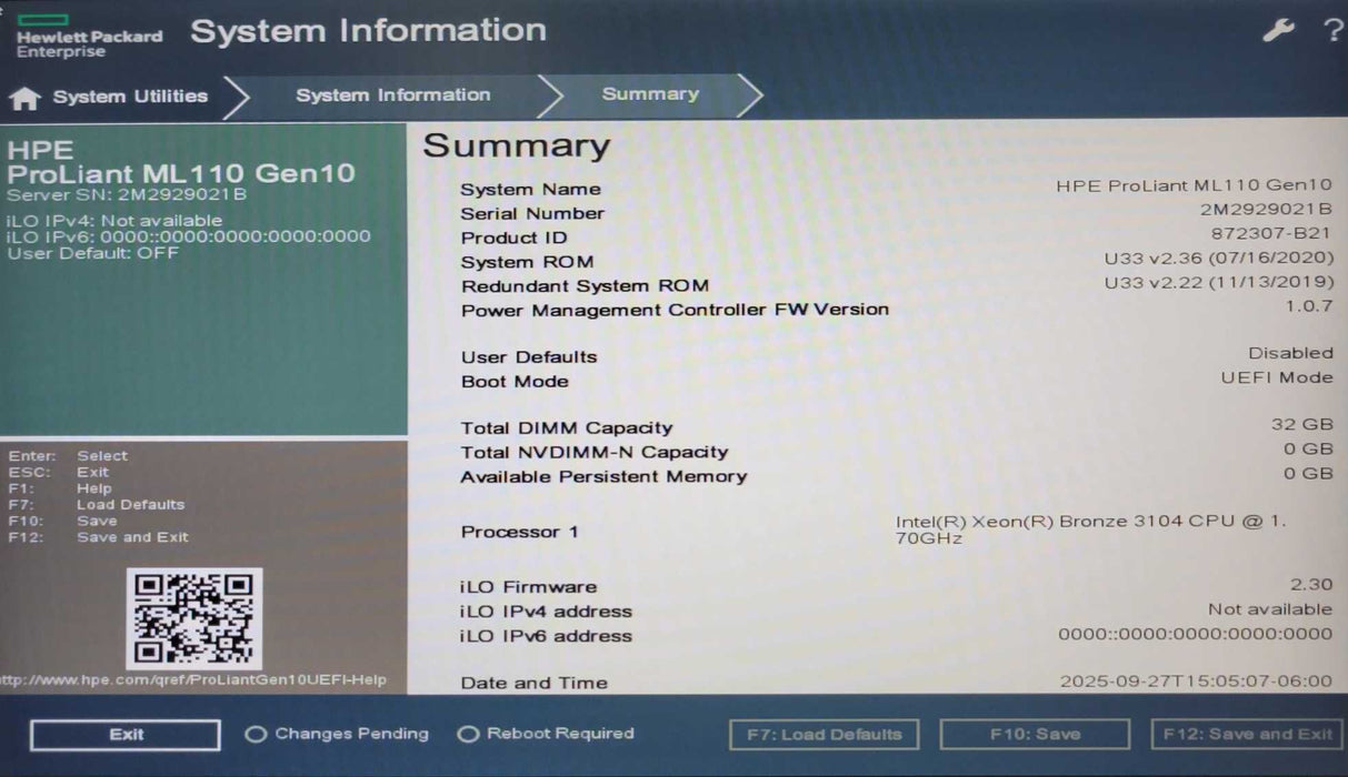 HPE PL ML110 Gen10 Xeon Bronze 3104 32GB DDR4 S100i SR Gen10 2x PSU 8x 3.5" _