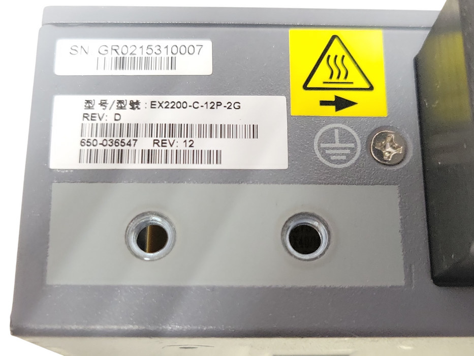 Juniper EX2200-C-12P-2G 12-Port 10/100/1000BASE-T PoE+ Compact Switch, SEE _