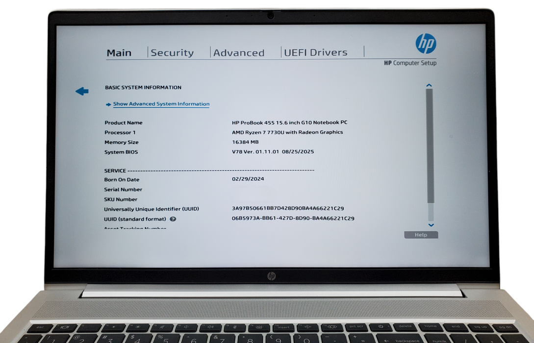 HP ProBook 455 G10 Ryzen 7 7730U 16GB RAM 256GB SSD  Lap200