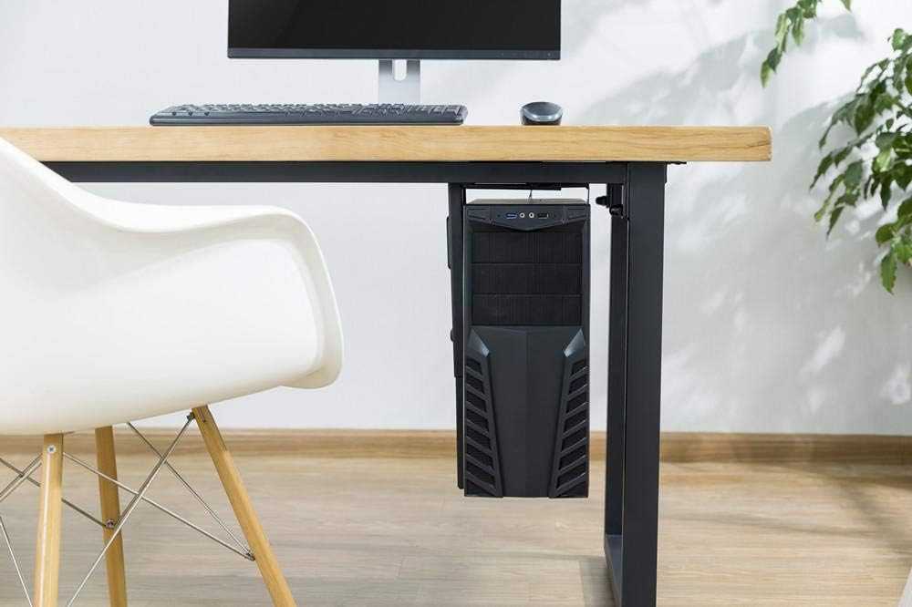PrimeCables Adjustable Under-Desk/Wall CPU Mount