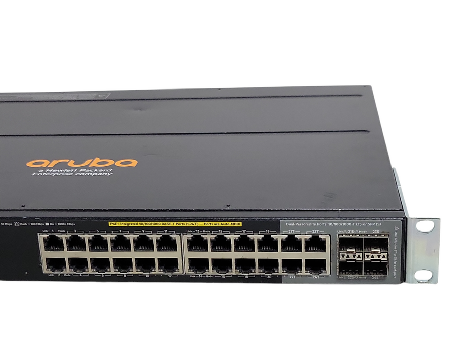 Aruba 2920-24G PoE+ 24-Port Gig Managed Switch J9727A W/ rack mount Ears _