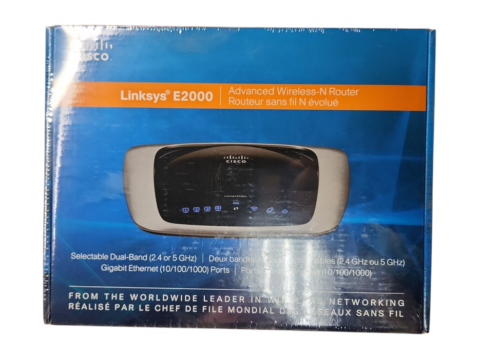 *NEW SEALED* Cisco Linksys E2000 Wireless N Router 300 Mbps 4-Port Gigabit Q