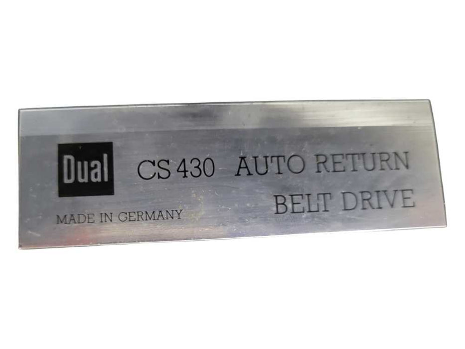 Dual CS 430 Auto Return Belt-Drive  !